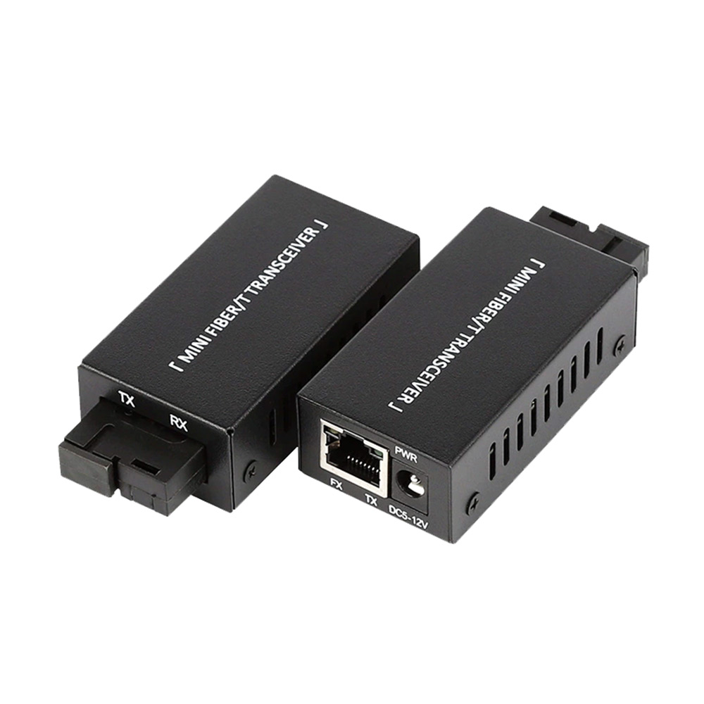 Gigabit 1 Fiber Ports 1 RJ45 Mini SC Connector Single Mode Simplex 10/100/1000Mbps Ethernet Optical Fiber Media Converter