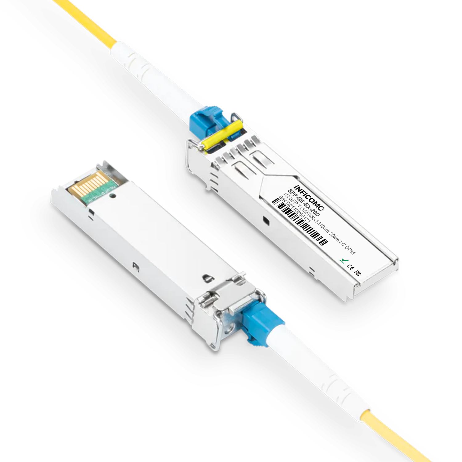 SFP 1.25G Bidi Tx1550nm Rx1310nm Ddm Sc SMF SFP 1000m 20km Bidi Optical Module Compatible Cisco