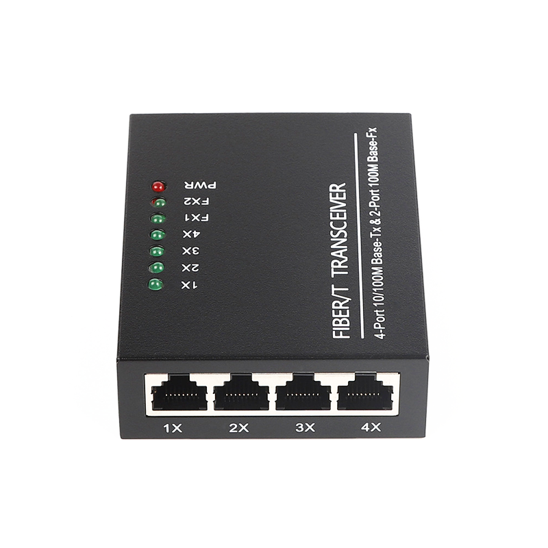 Inficomo RD-FE204 Good Price 100MB 2 Optical 4 Electric Single Mode Single Fiber Media Converter for FTTH CCTV