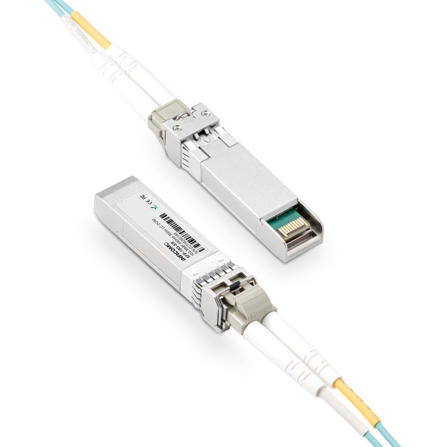 SFP+-10G-SR 850nm 300m Duplex LC MMF Fiber Optic Transceiver Module with DDM Supported 2-Year Warranty