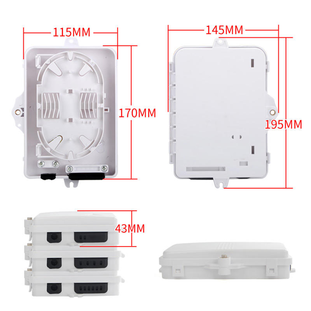 FTTH FAT-4 Port IP66 Waterproof 4 Cores Fiber Optic Termination Wall Mount Box Fiber Terminal Box Enclosure