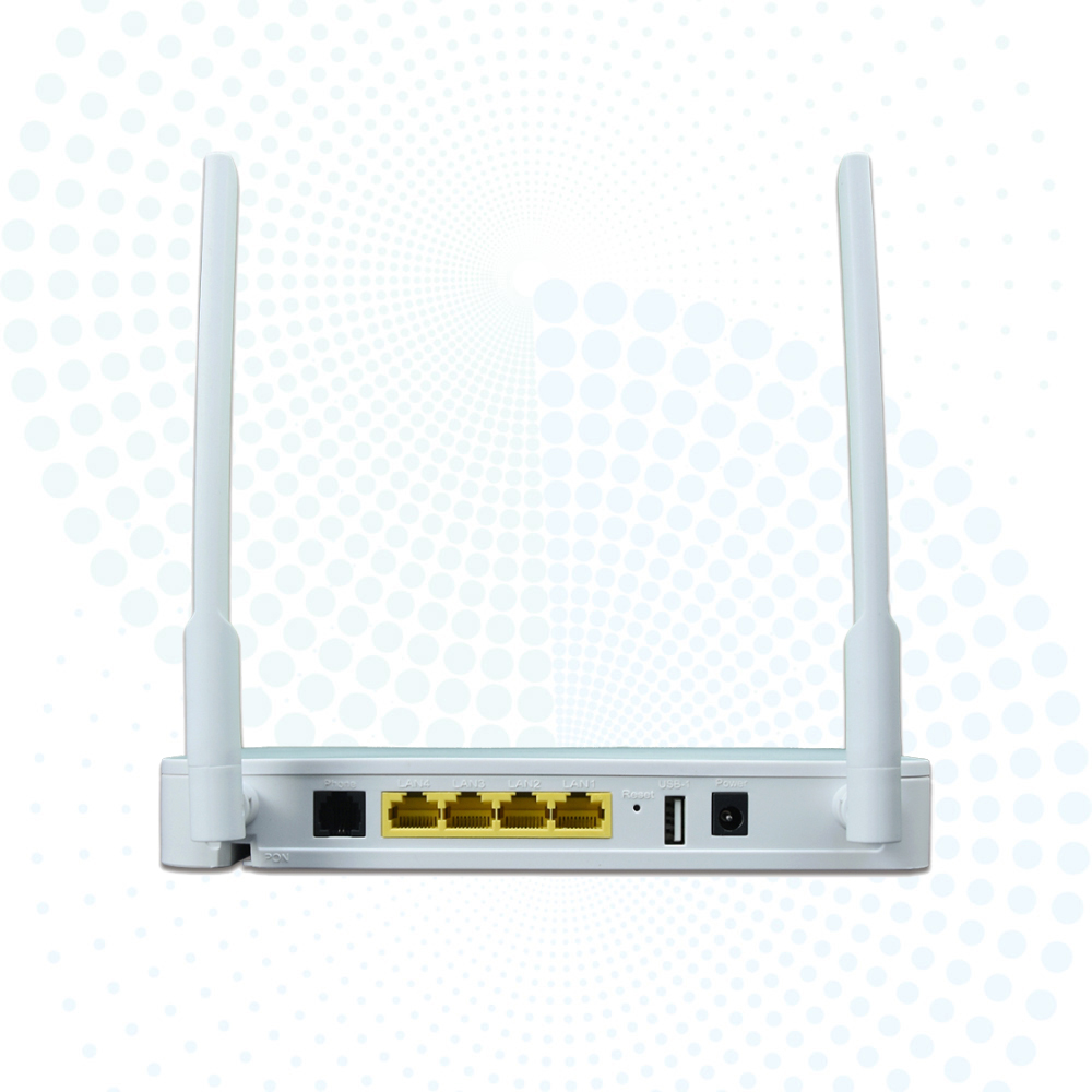 ONU Model F670L Gpon 4GE+1USB+1Tel+WIFI2.4/5G Dual Band ONT Router Dual-Band WiFi Fiber Optic Equipment