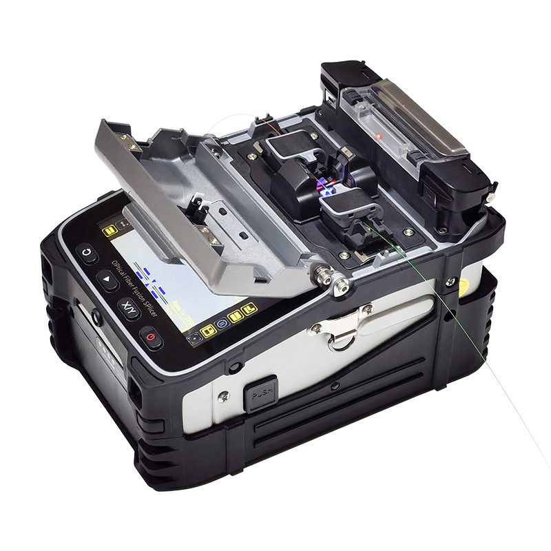 AI-7C FTTH Fiber Fusion Splicer Six-motor Auto Focus 1260-1650nm Wavelength 8s Splicing Time 7800mAh Battery 18-Month Warranty