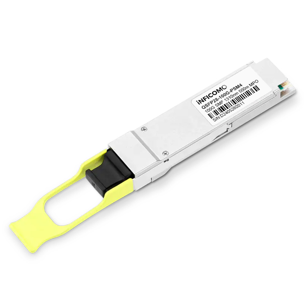 100G Ethernet Data Center Fiber Optic Transceiver Module 4-Channel PSM4 500m MPO 1310nm QSFP28