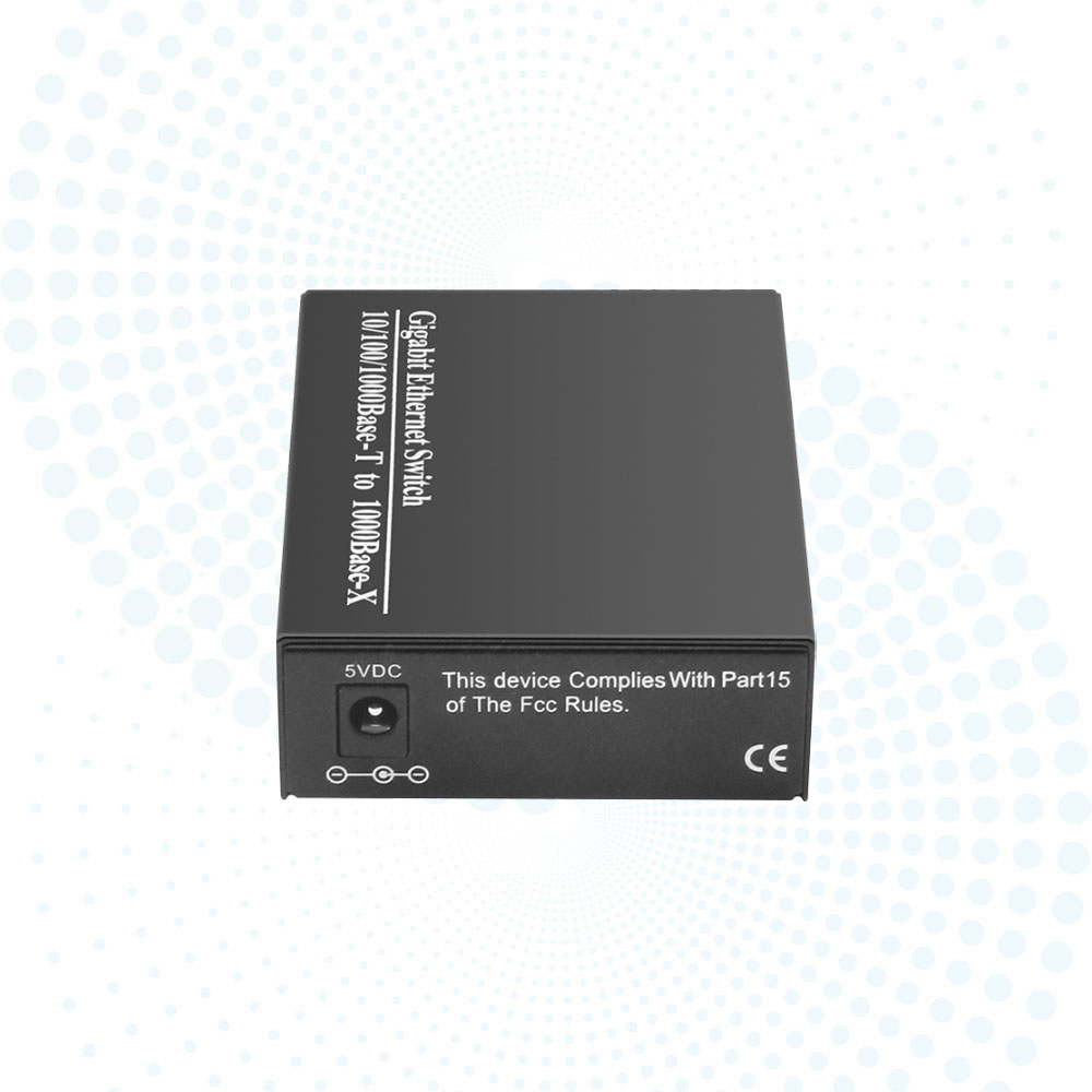 High Quality 2 Port RJ45 Gigabit Fiber Media Converter 10/100/1000Mbps 20km Single Mode for Office Network