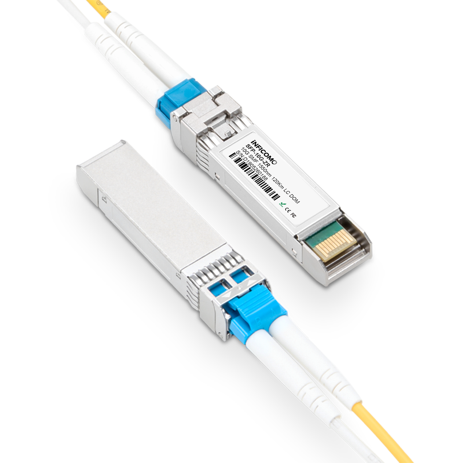 High Quality 11.3G SFP+ ZR 1550nm 120km Duplex LC SMF Fiber Optic Transceiver