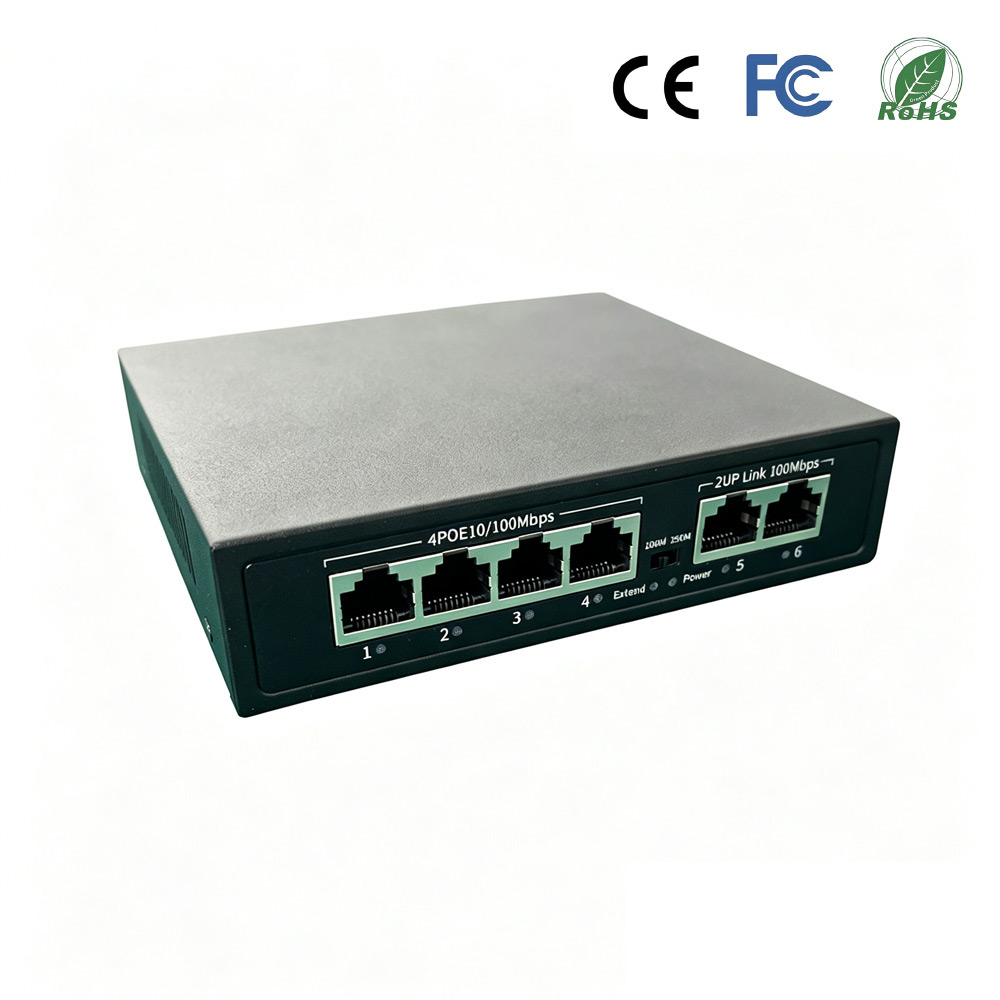 4 10/100Mbps Ports Network Ethernet Mini Poe Switch 48v Unmanaged Network Switch