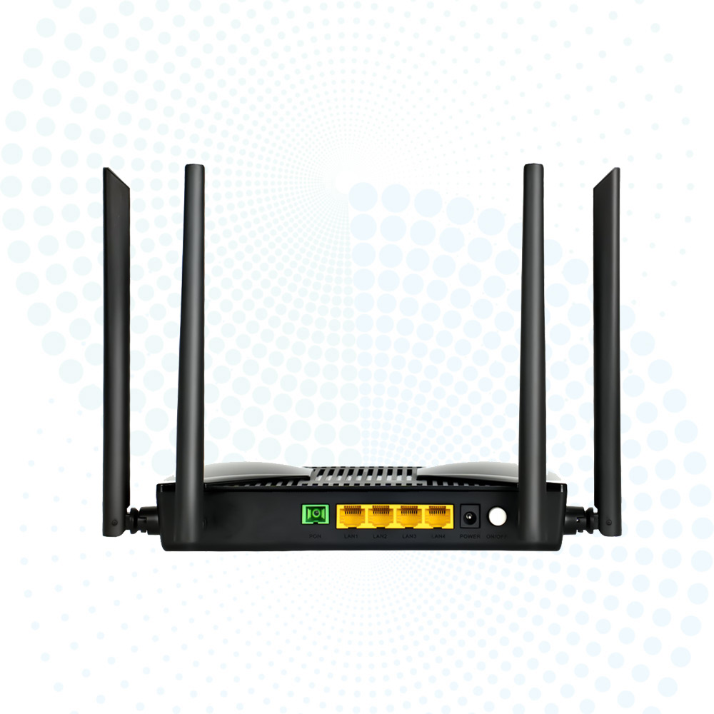 Plug-and-play Dual-band FTTH Modem 4GE RJ45 WiFi-5 4 Antennas EPON GPON XPON ONU Router ONT