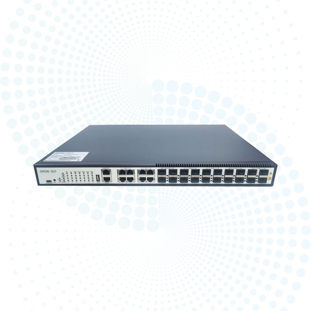 16 Port GPON OLT 1U Rackmount 1U Compact Design Support Hot-Swap IPv6 OMCI Management