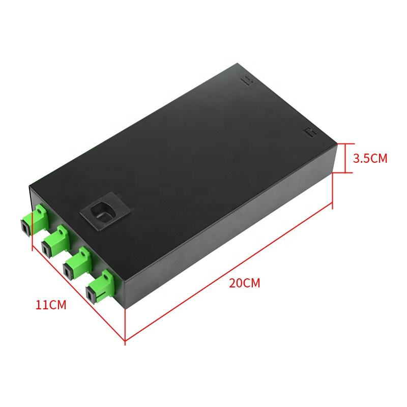 4/8 Port SC FC LC ST Fiber Optic Terminal Box Full Set Splice Box with Pigtail and Flange for FTTH Network