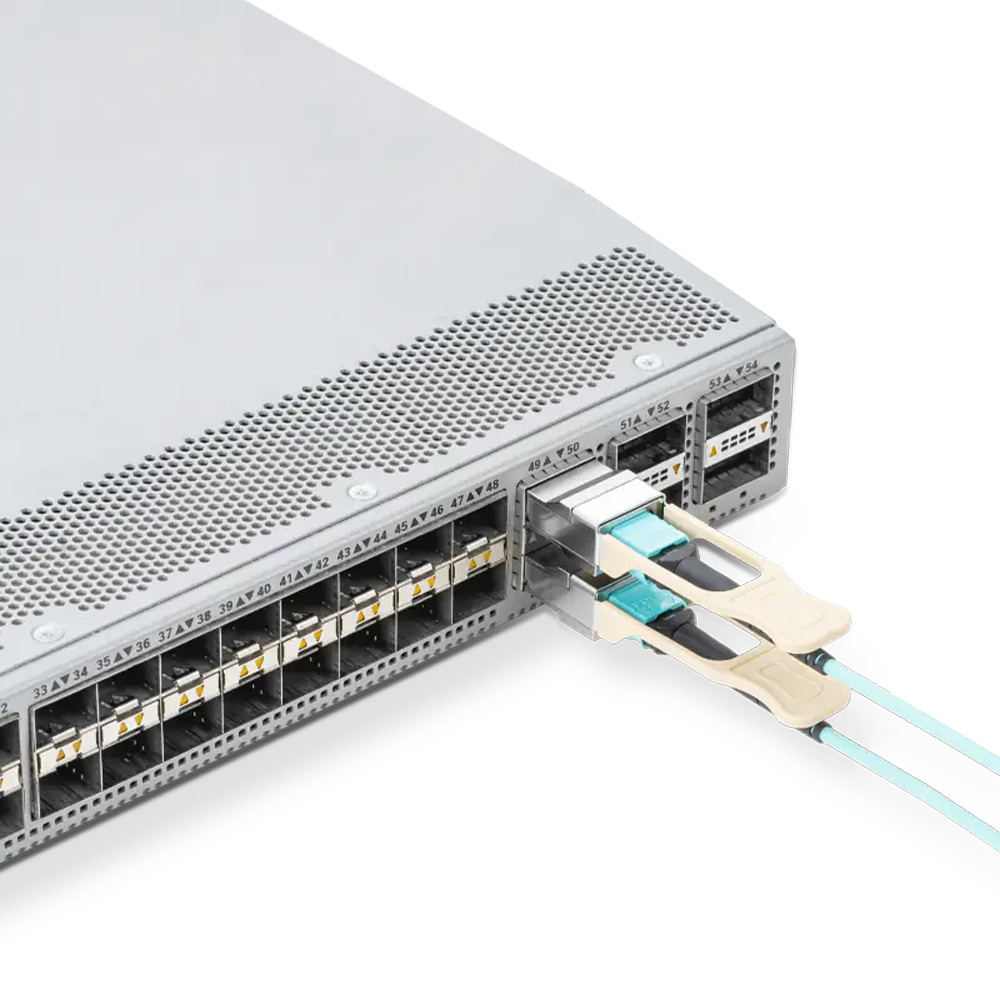 QSFP28-100G-SR4 850nm 100m OM4 DOM MPO-12/UPC MMF 100G QSFP28 Fiber Optic Transceiver Module for AI Data Center