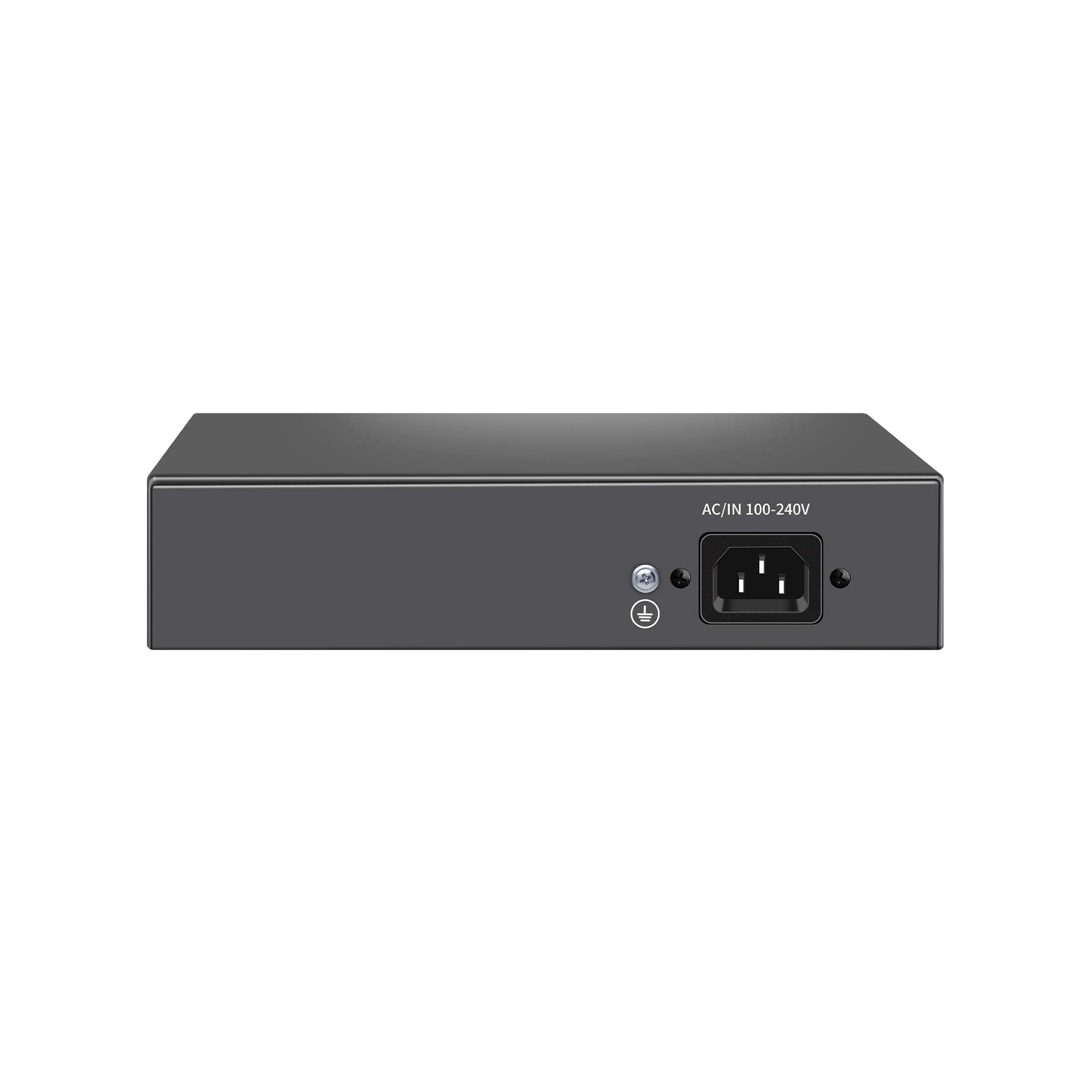 Durable Quality Gigabit PoE Switch 4 PoE Ports 1 Uplink Port 10/100/1000Mbps DC52V65W POE Switch 4 Port