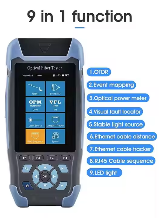 Mini NK3200 Hand-held Fiber Fusion Splicer OTDR DC12V 18-Month Warranty Multifunction Event Map Similar EXFO 24/22dB 1310/1550nm