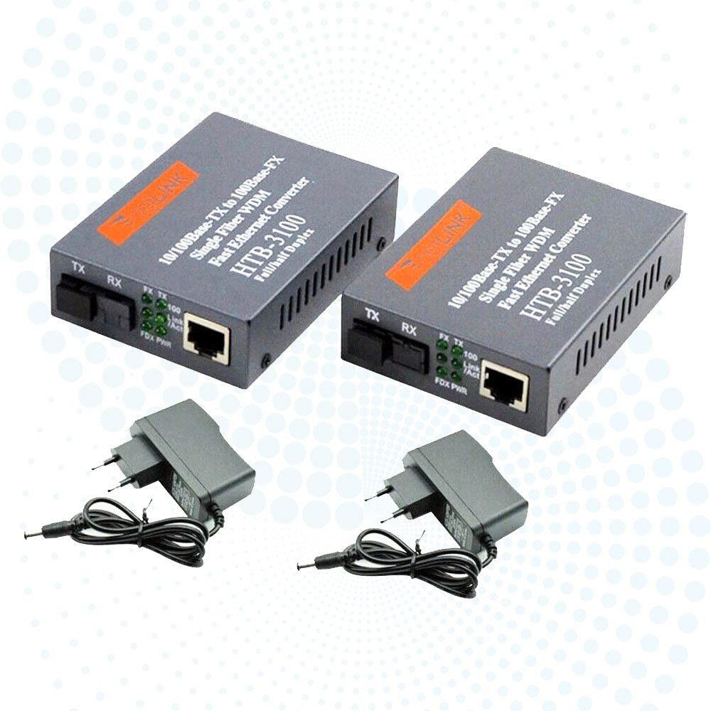 HTB-3100AB 25km 10/100Mbs Single Mode Simplex Optical Fiber Media Converter