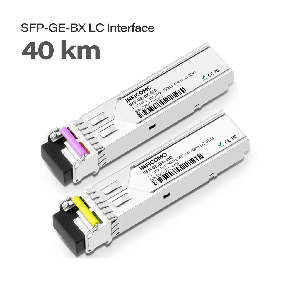 1.25G SFP BiDi LC 40km 1490/1550nm Fiber Optic Transceivers SFP Module