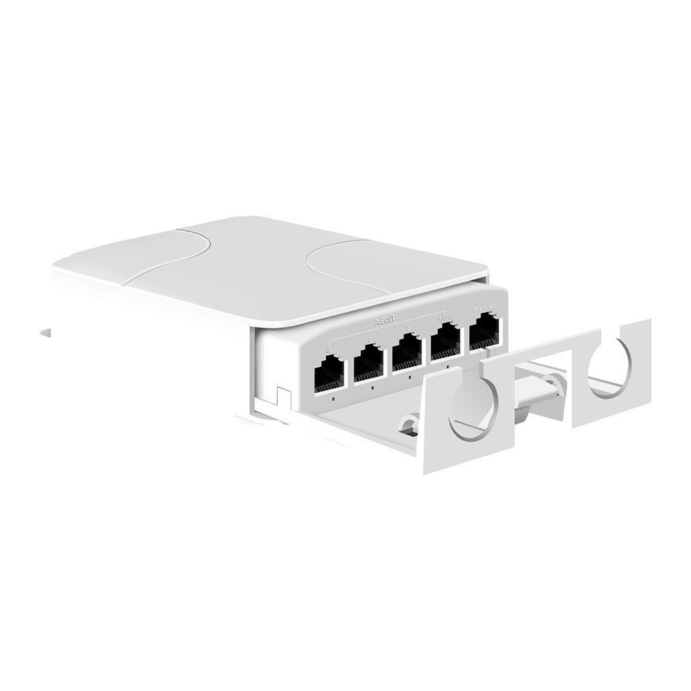 Factory Waterproof Rail-mounted POE Extender 1 4 Network Repeater 10/100Mbps Extends 250m 30W IEEE802.3af PoE Switch Camera 5e