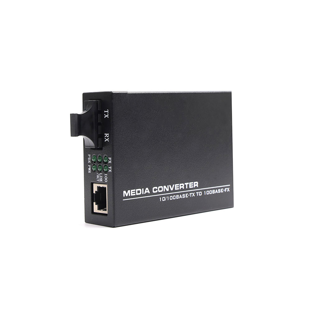 Durable 10/100Mbps MM Fiber Media Converter Duplex SC 550m DC5V for Home/Office Networking