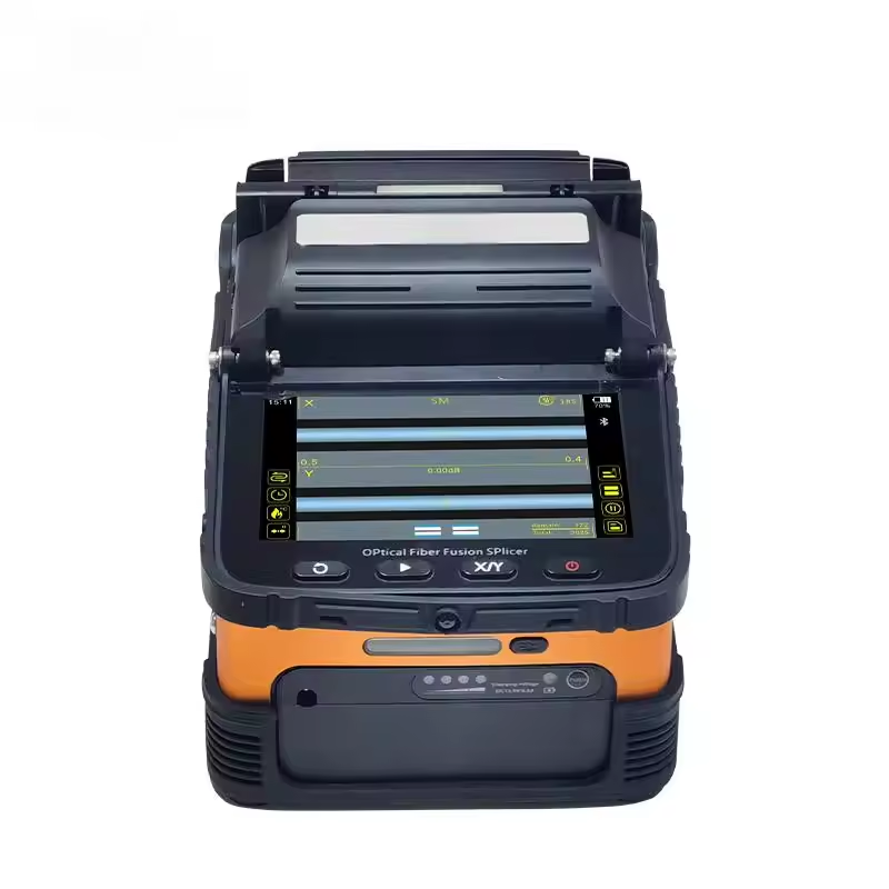 AI-5 Fiber Fusion Splicer 1260-1650nm Wavelength 6s Splicing Time 7800mAh Battery FTTH Optical Fiber Welding Machine