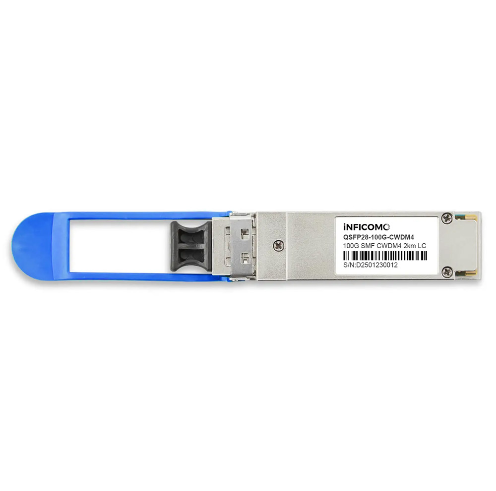QSFP28 100G CWDM4 2km 1271nm/1291nm/1311nm/1331nm LC Connector Fiber Optic Transceivers SMF