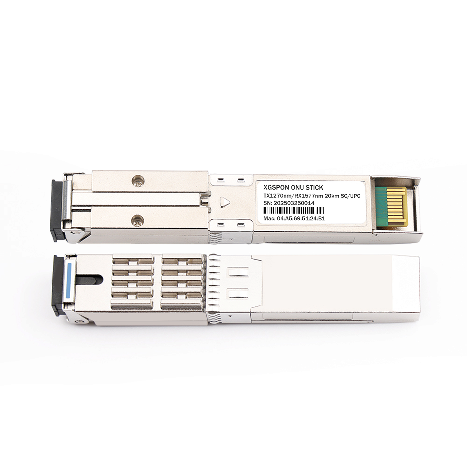 Newest 9.953G 1270/1577nm SC/APC/UPC XGSPON STICK ONU SFP+ Transceiver 20km for FTTH
