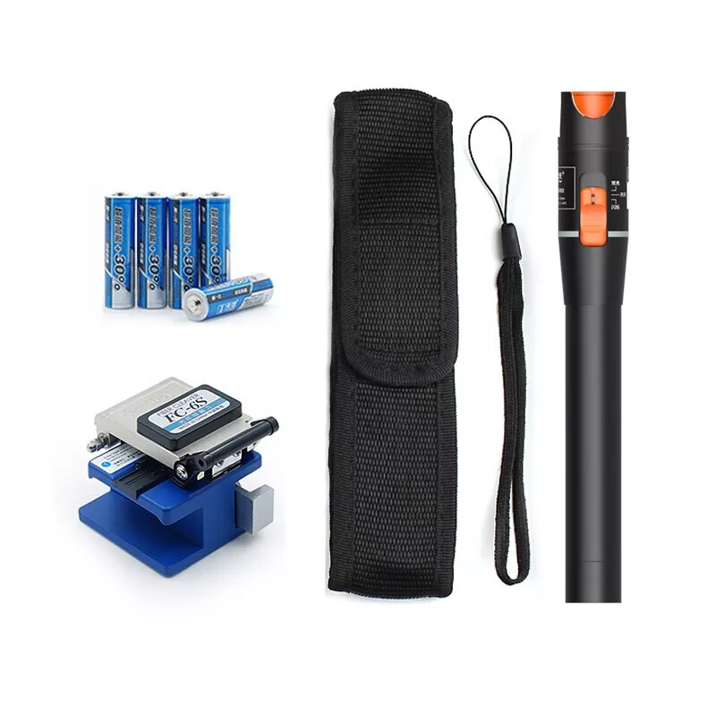 FTTH Fiber Optic Tool Kit INFICOMO KLS-01 with FC-6S Cleaver Visual Fault Locator Alcohol Bottle More 36 Month Warranty