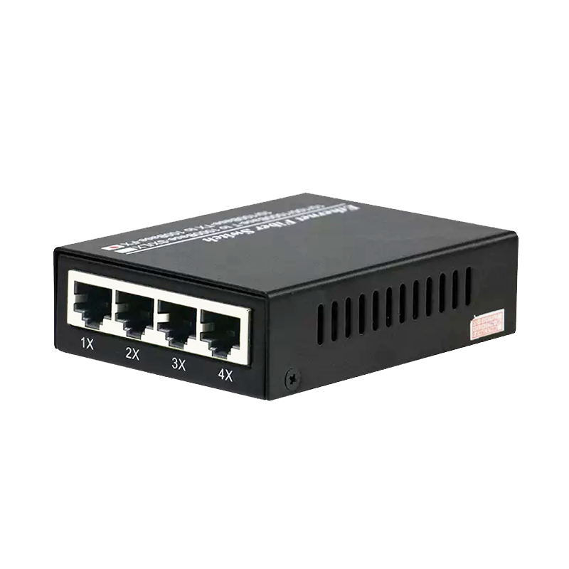 Reliable Quality 10/100/1000M 4 Port 1 SC Fiber RJ45 Self-adaptive Media Converter