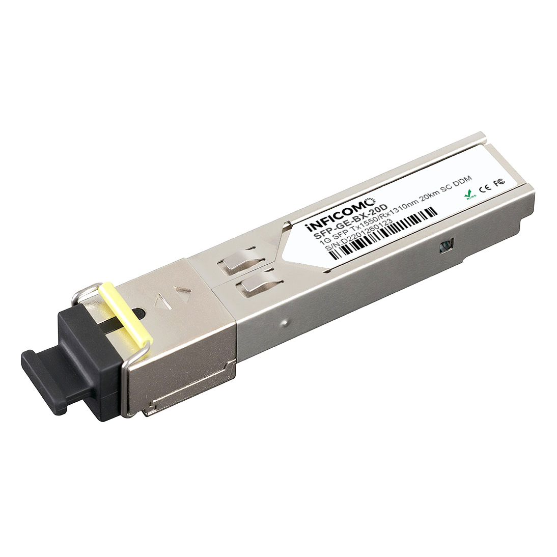 Stable Supply BIDI SFP 1.25G 20KM Optical Transceiver Module SC Connector 1310/1550nm Fiber Optic Transceivers