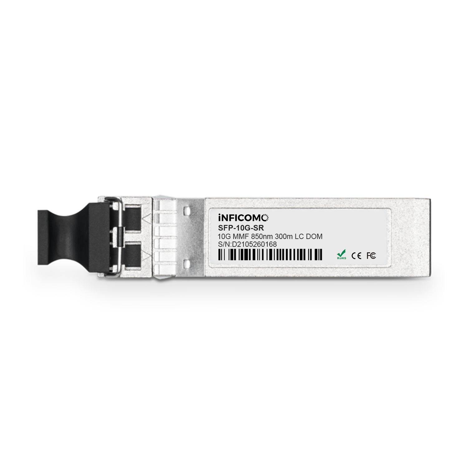SFP+-10G-SR 850nm 300m Duplex LC MMF Fiber Optic Transceiver Module with DDM Supported 2-Year Warranty