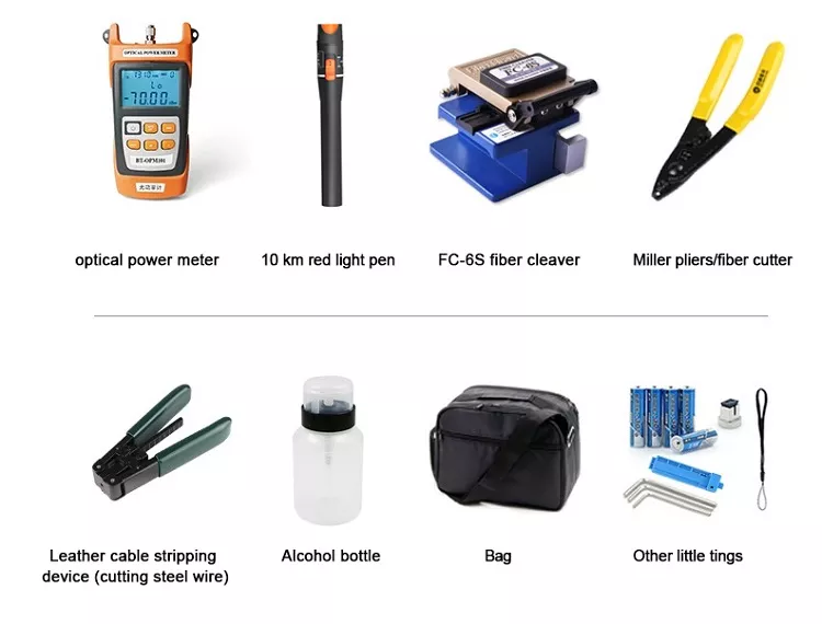 FTTH Fiber Optic Tool Kit INFICOMO KLS-01 with FC-6S Cleaver Visual Fault Locator Alcohol Bottle More 36 Month Warranty