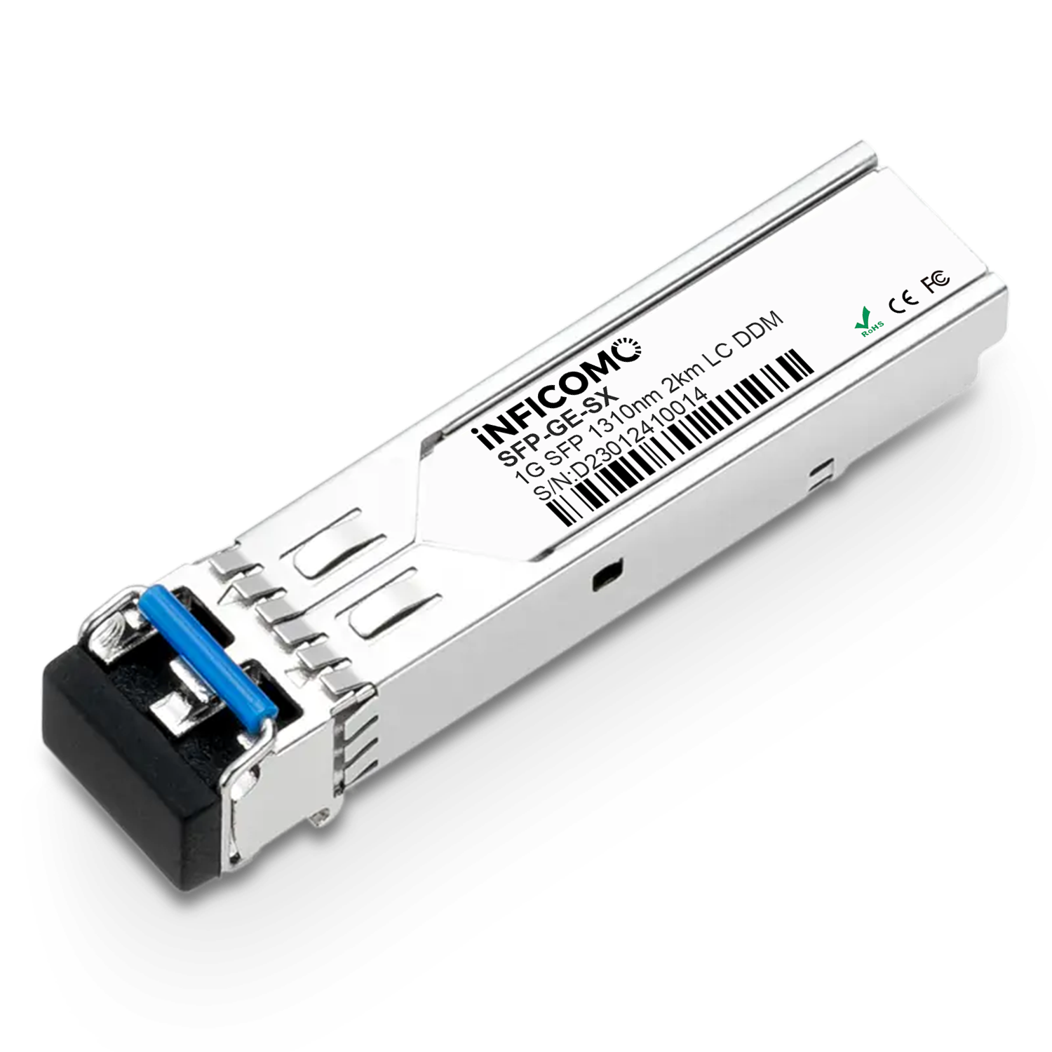 Maintenance-free 1.25G SFP 1310nm 2km Dual Fiber SMF/MMF Optical Transceiver
