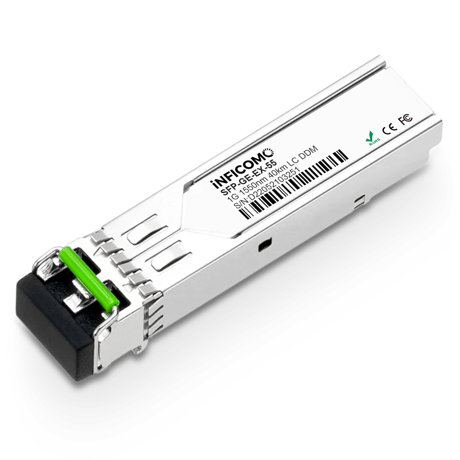 1.25G SFP Single-mode 1550nm DFB 40km LC Connector Optical Fiber Transceiver Module DDM