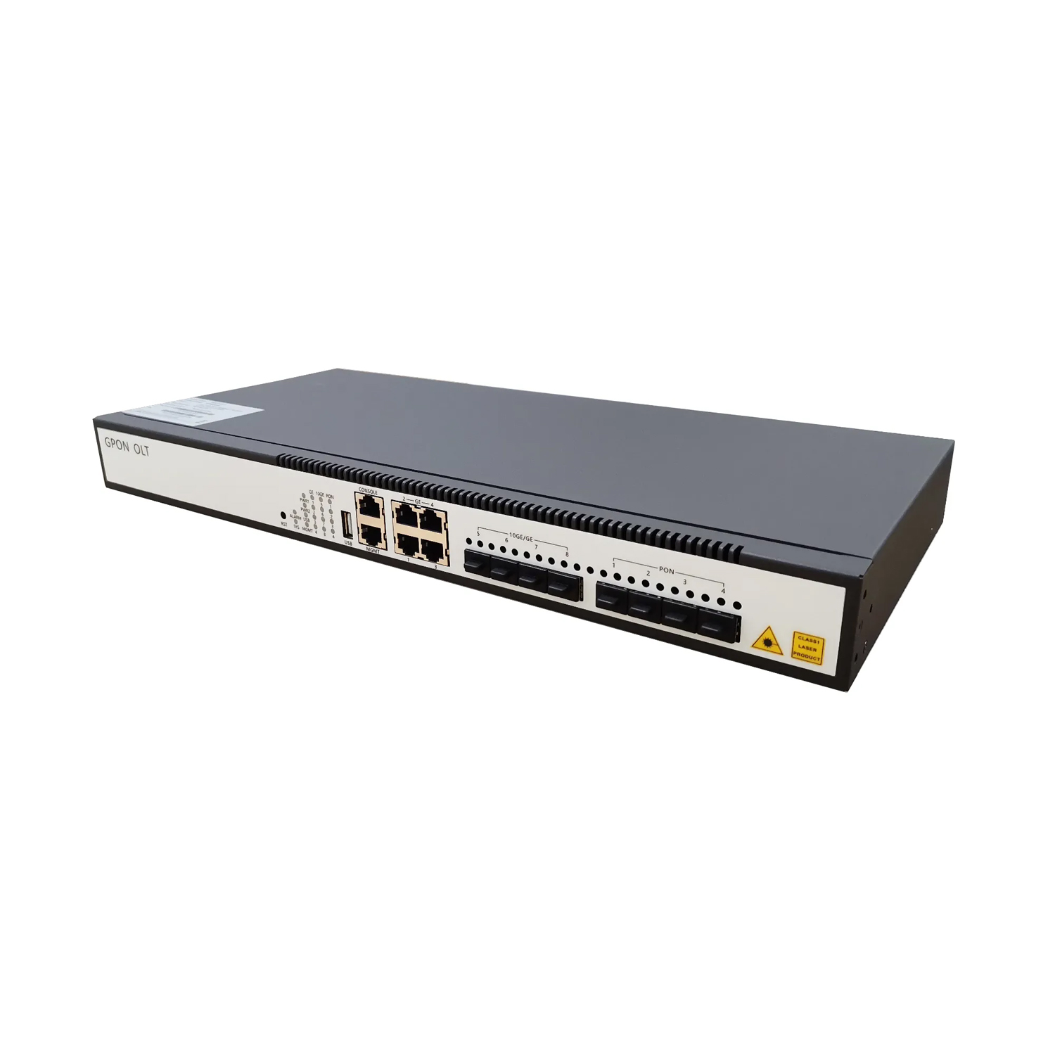 New 4 Ports 10G Uplink GPON OLT with RJ45 Connector 1U 19 Inch Standard Box AC 220V Power