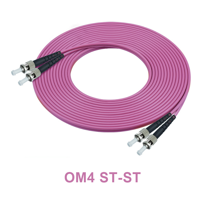 High Quality Fiber Patch Cords with (SC/LC/FC/ST) Custom Lengths Fast Shipping OM4 Multimode Dual-fiber Fiber Patch Cord
