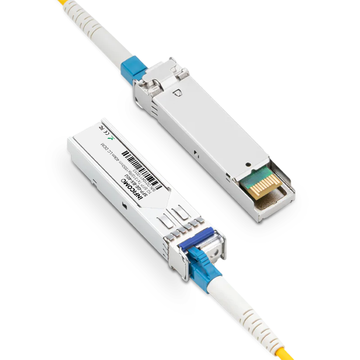1.25G BiDi SFP Optical Module 40km 1310nm/1550nm Multimode Single Fiber Transceiver LC Connector for FTTH