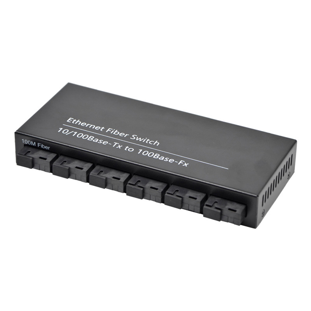 INFICOMO RD-FE602 10/100Mbps Fast Ethernet Switch Convert 80KM Fiber Optical Media Converter Single Mode 2*RJ45 6*SC 6 Ports