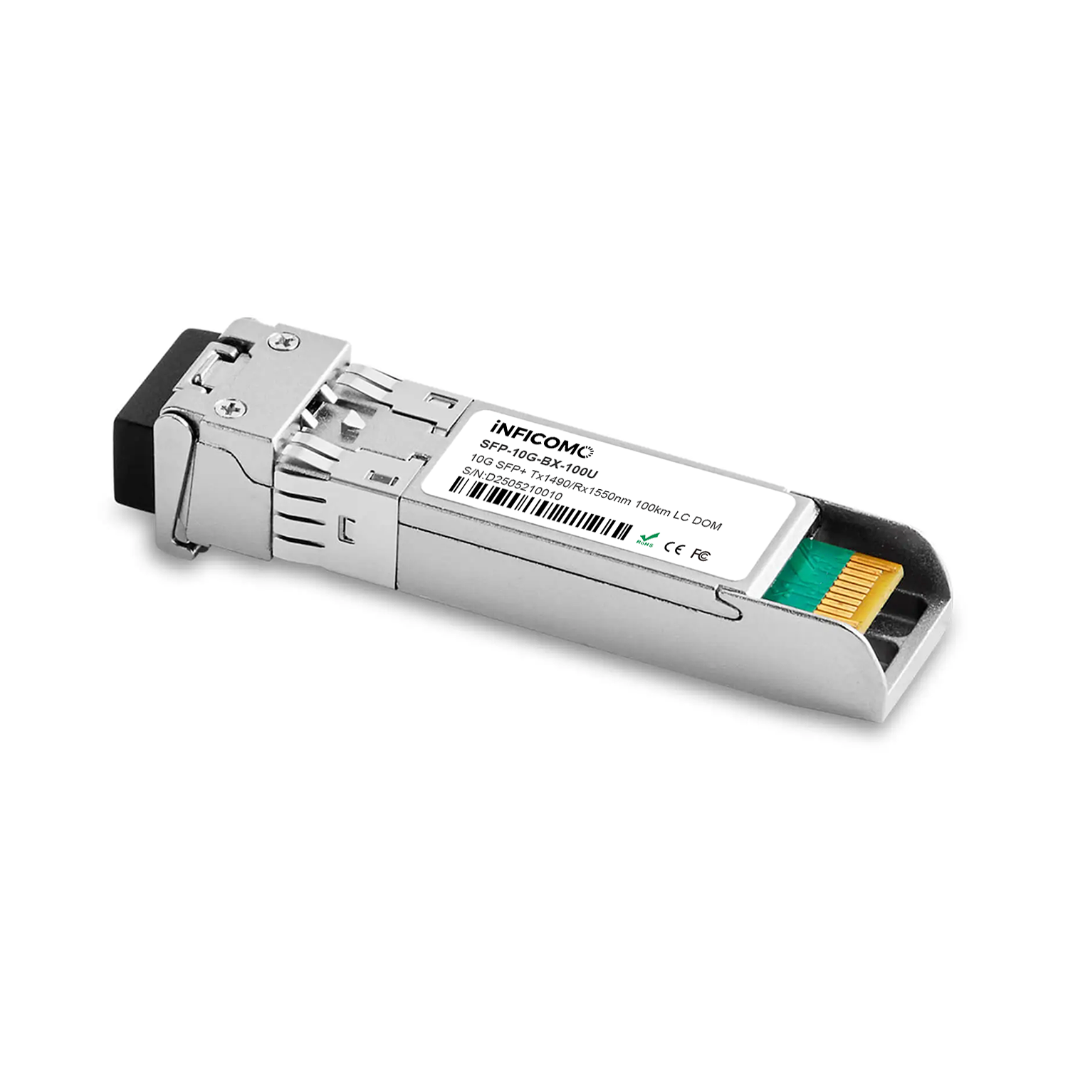 10G SFP+ BIDI 100km 1490/1550nm Simplex LC SMF Fiber Optic Transceivers Inficomo Compatible SFP+