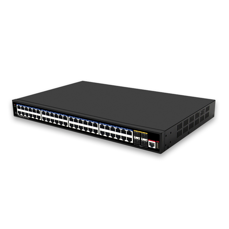 L3 Managed 48-Port POE Gigabit Ethernet Switch with SNMP and QoS Stackable Design