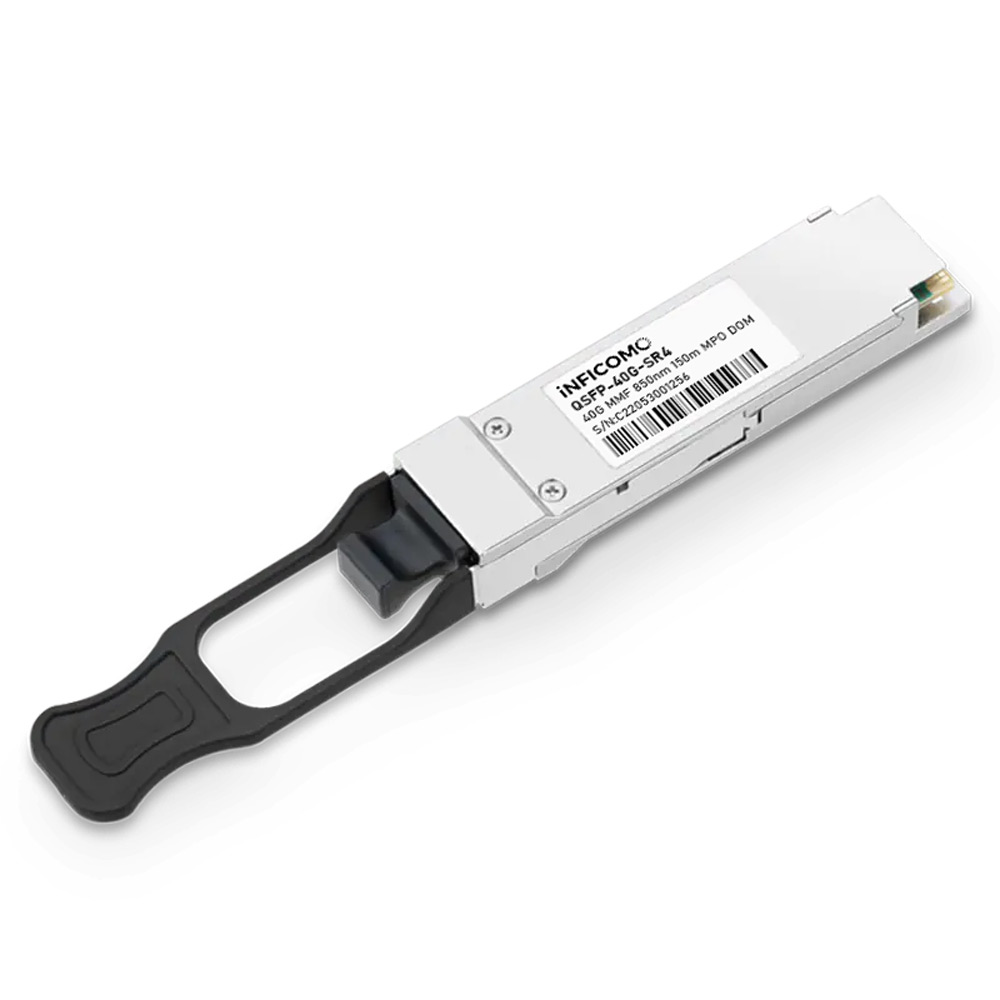 QSFP-40G-SR4 Compatible 40GBASE-SR4 QSFP+ 850nm OM4 150m MPO-12/UPC MMF Fiber Optic Transceiver Module