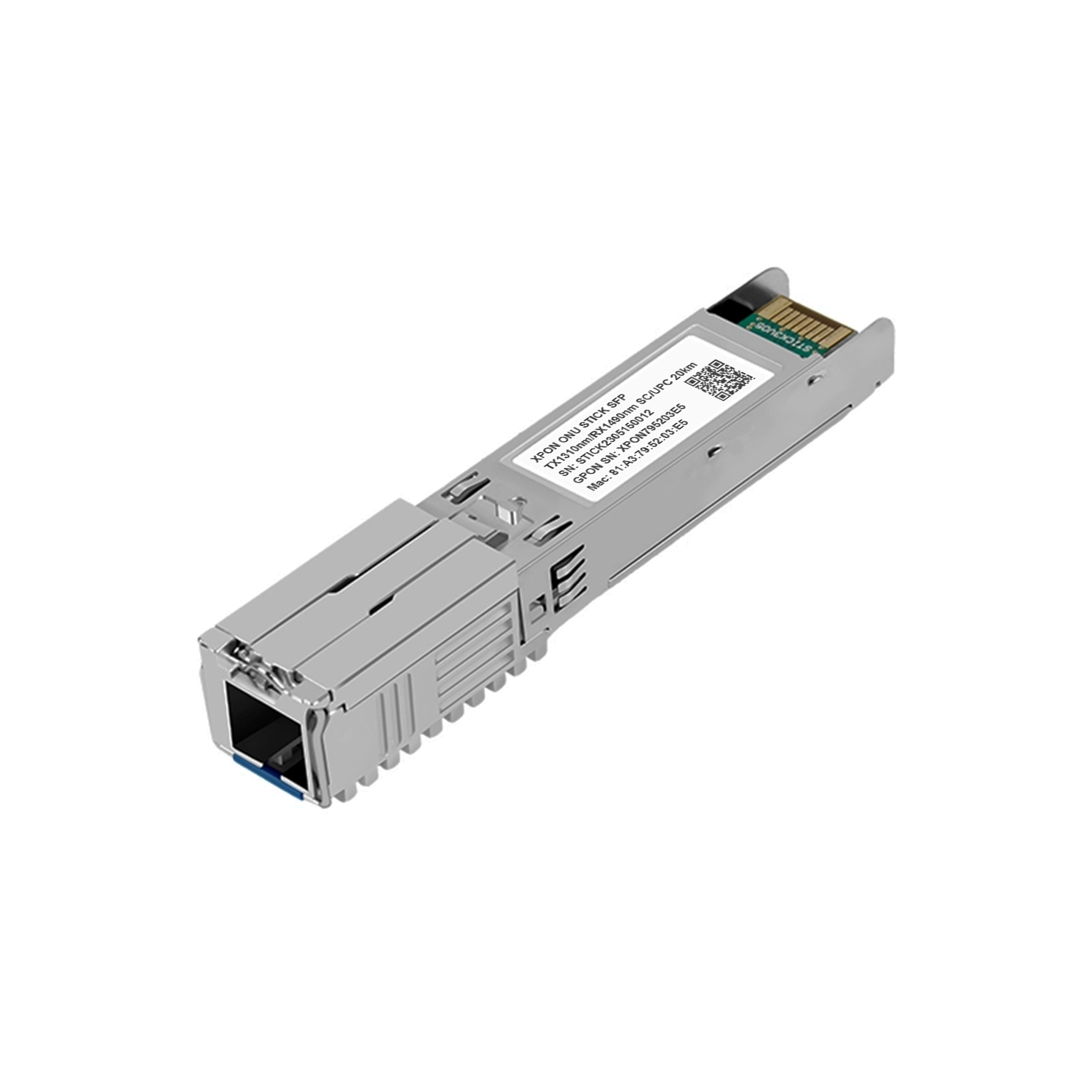 Simplified Type XPON ONU Stick 1.25G/2.5G 20KM 1310/1490nm SFP+ Class B+ Module for FTTH FTTB FTTX Inficomo X10