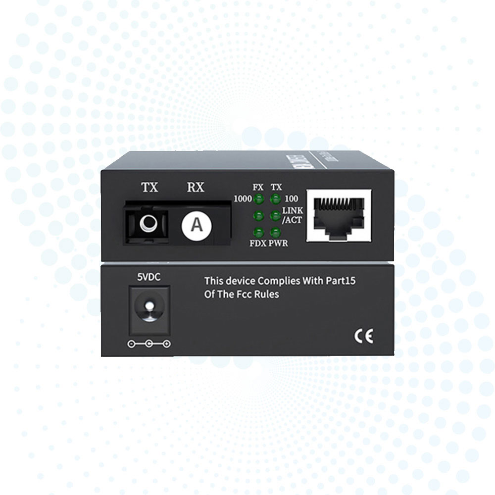 Reliable Quality Media Converter 10/100/1000mbps Single Mode Single Fiber SC to RJ45 Fiber Media Converter