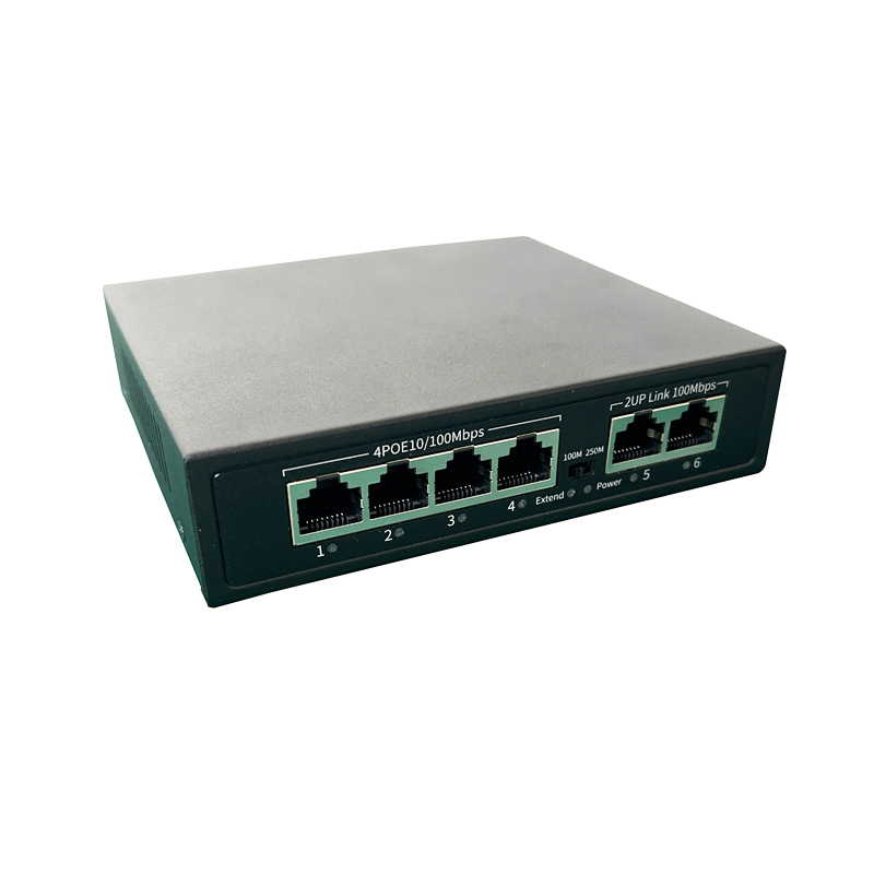 Factory 6 Port Unmanaged Mini POE Switch 4x100M PoE Ports 2x100Mbps Uplink Mini POE Switch for Cctv