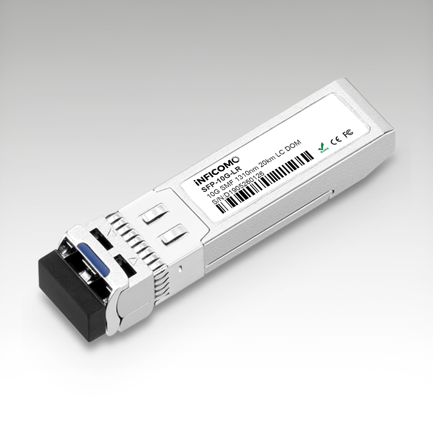 Zero-Packet-Loss SFP+ Module 10G LR 20km Optical Transceiver 1310nm LC Connector SFP-10G-LR