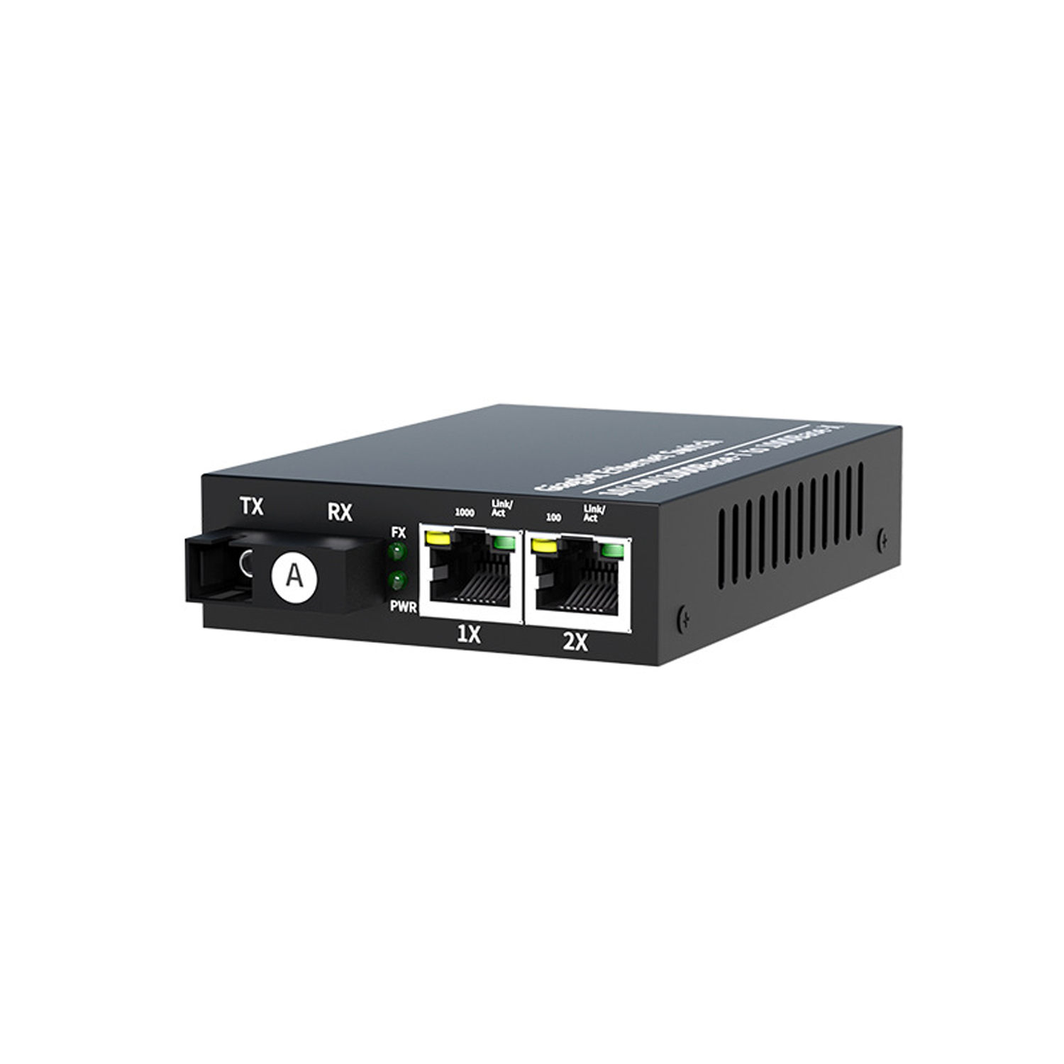 OEM 20km 1Fiber 2RJ45 Adaptive Gigabit Fiber Optic Media Converter 10/100/1000Mbps SC DC5V for CCTV FTTH
