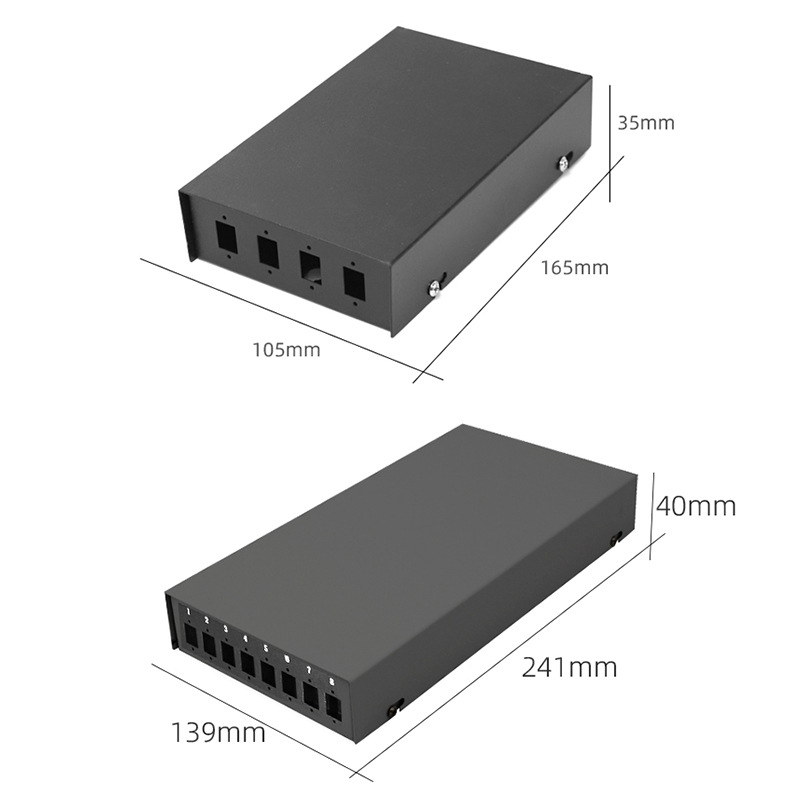 4/8/12/24 Port Optical Fiber Cable Box 48 Cores LC/SC Square Terminal Distribution Frame