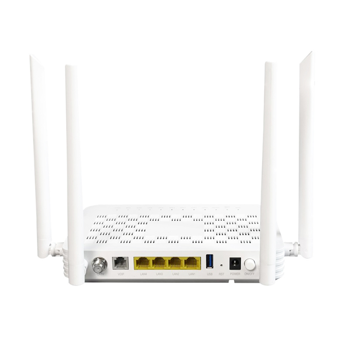 Complete Coverage XPON ONU 4GE+1VOIP+CATV+USB3.0+Dual-Band AX3000 WIFI6 XPON ONU for FTTH Networks