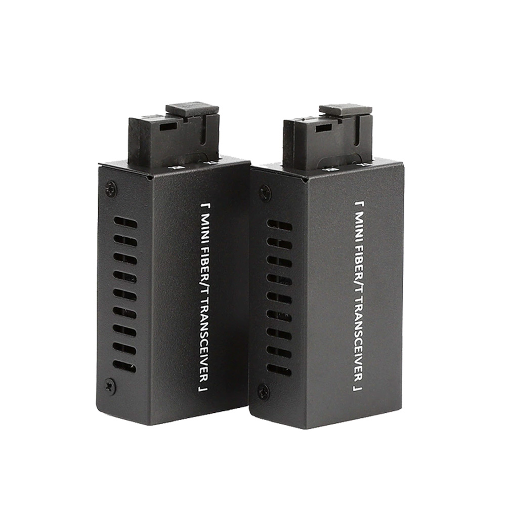 Gigabit 1 Fiber Ports 1 RJ45 Mini SC Connector Single Mode Simplex 10/100/1000Mbps Ethernet Optical Fiber Media Converter