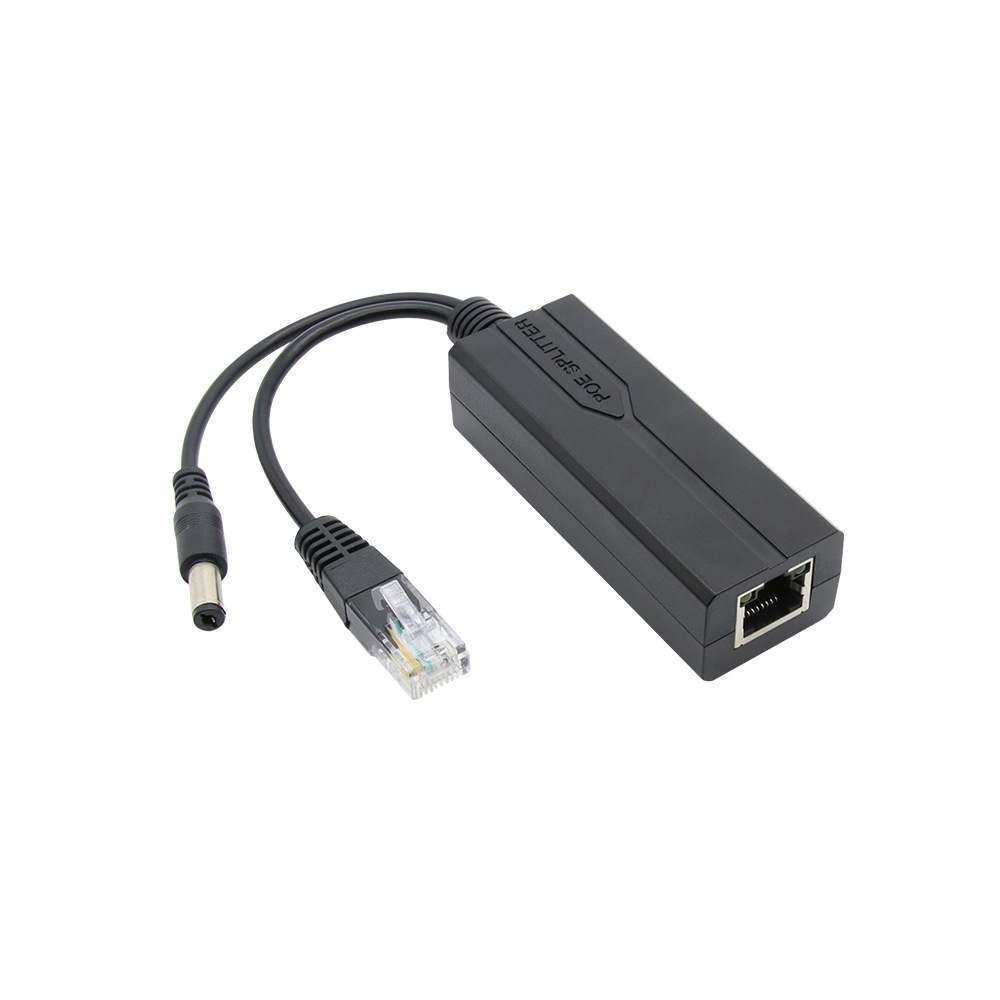 10/100/1000Mbps Standard 48V to 12V 30W Passive POE Splitter with 12 Months Warranty for CCTV System