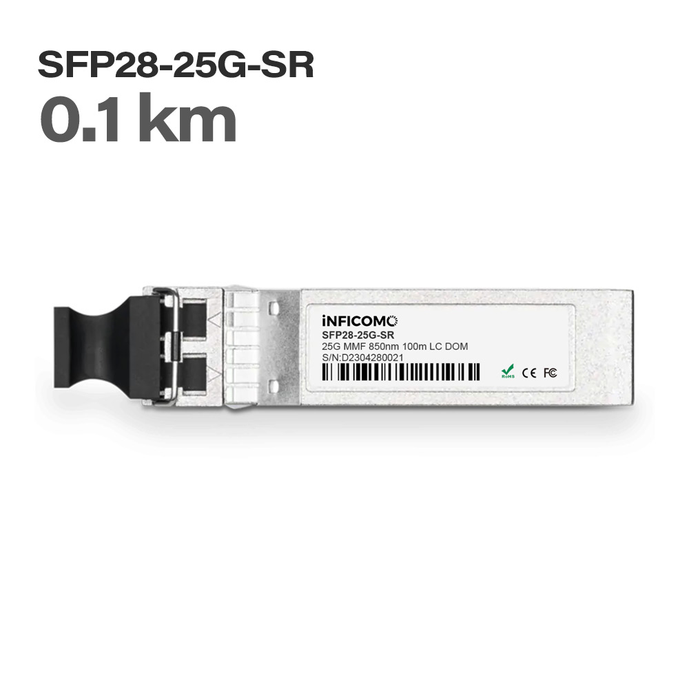 SFP28 25G SR Duplex LC MMF OM4 Multimode 850nm 100m DDM Supported Fiber Optic Transceiver