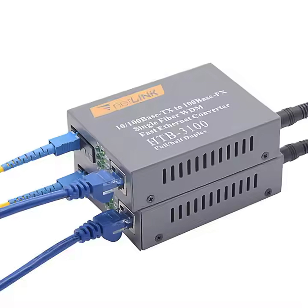 10/100M Single Fiber Media Converter, 25km SC Simplex BiDi Pair (A+B), DC5V