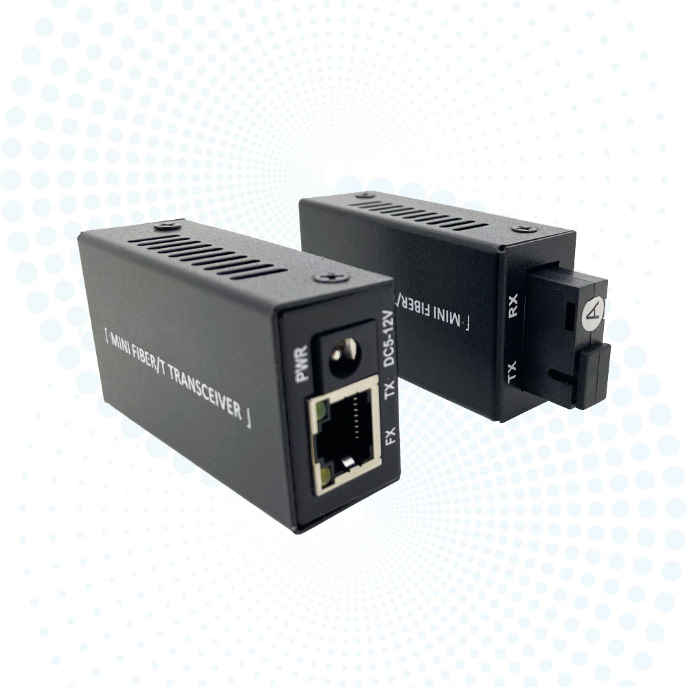 OEM Mini Gigabit Fiber Media Converter 10/100/1000Mbps 20km Bidi SC DC5V for CCTV